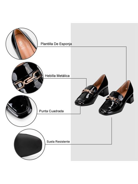 Mocasin Negro Formal Mujer Weide ZS52-6