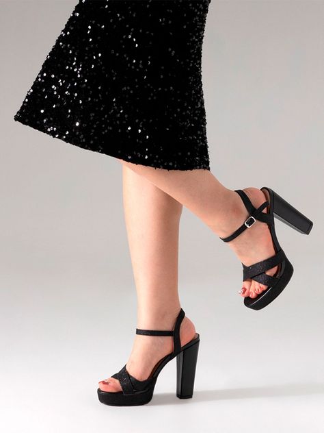 Sandalia Taco Alto Negro Fiesta YOU225 Weide-4