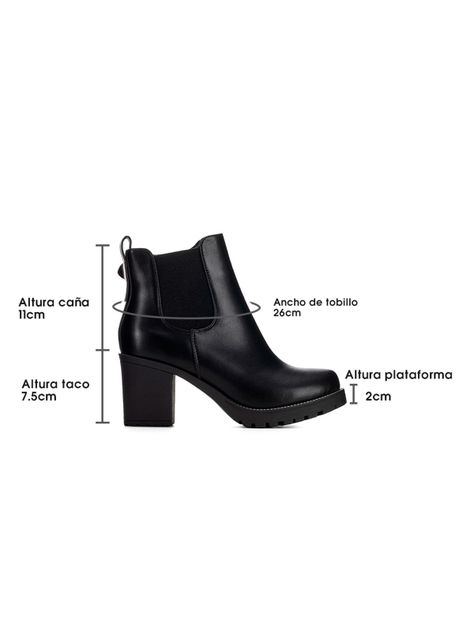 Botin Negro Casual Mujer Weide ZS37-5