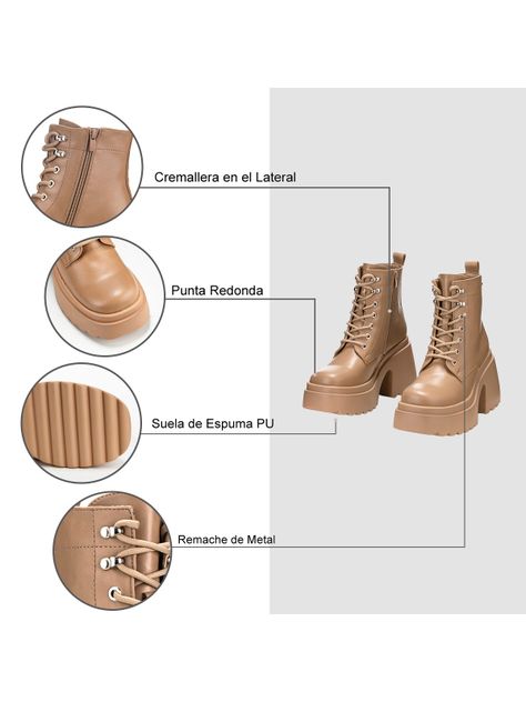 Botin Caqui Casual Mujer Weide DH72-6
