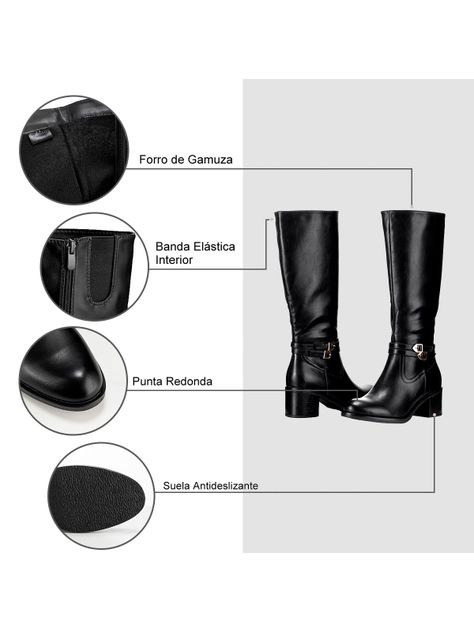 Bota Negro Casual Mujer Weide CZY582-6