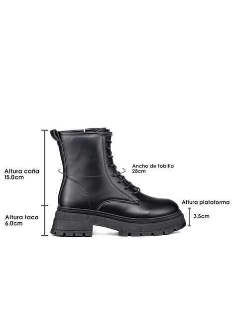 Botin Casual Mujer Negro Plataforma Weide SL30-3