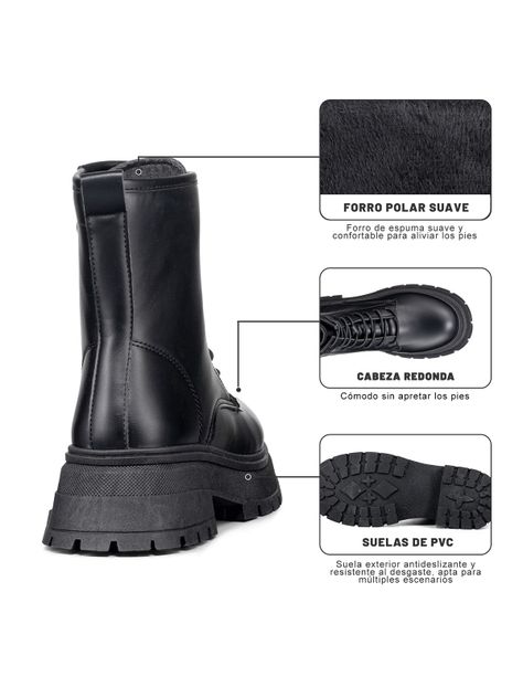 Botin Casual Mujer Negro Plataforma Weide SL30-5