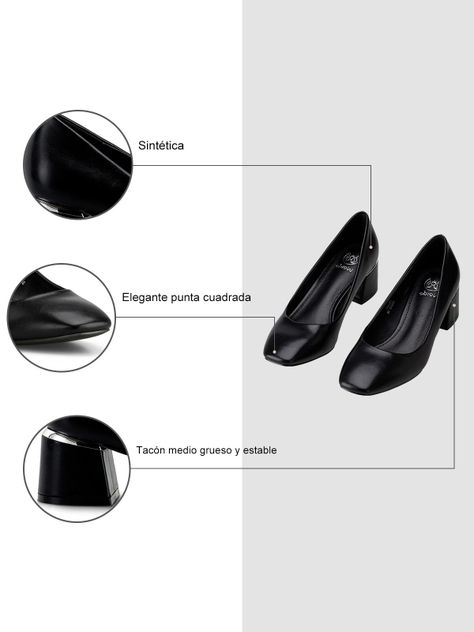 Zapatos Taco Negro casual GHE15 Weide-5