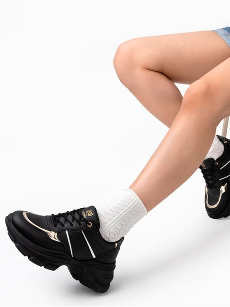 Zapatillas Negro Casual Mujer Weide SL05-8