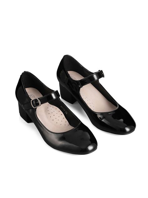 Zapatos Mary Jane Con Taco Charol Cómodo Mujer Weide GHE31-2