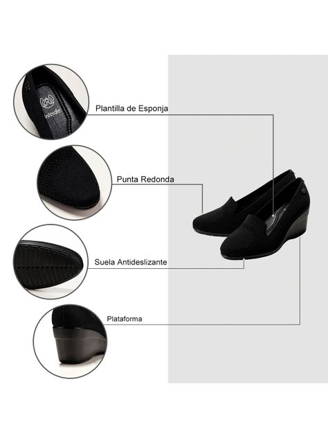 Zapatos Negro Casual Mujer Weide GH116-5