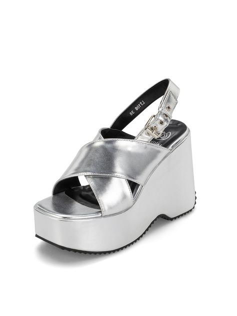 Sandalia Plataforma Plateado Fiesta LT106 Weide-0