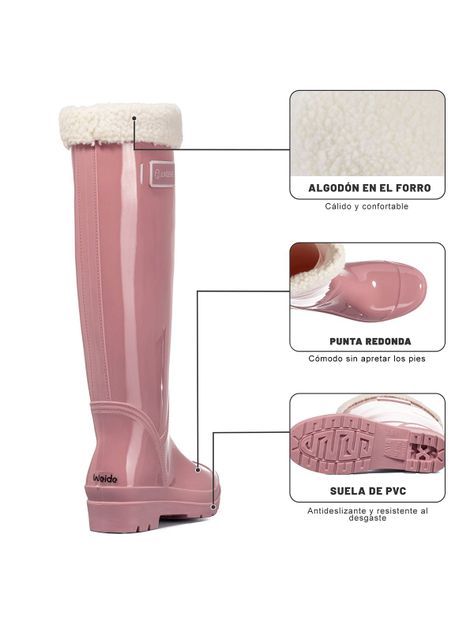 Bota De Agua Mujer Pvc Impermeable Comodo Moda Weide GH162-5