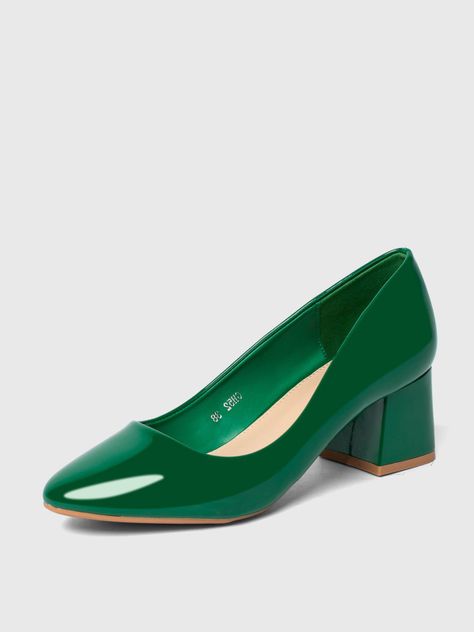 Zapatos Taco Verde Oficina Weide GH52-0