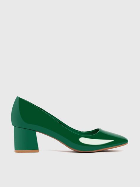 Zapatos Taco Verde Oficina Weide GH52-2