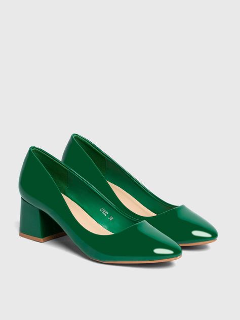 Zapatos Taco Verde Oficina Weide GH52-4