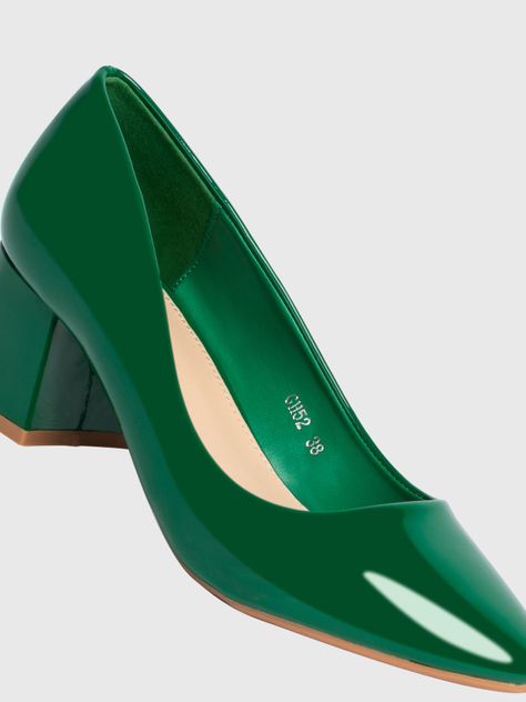 Zapatos Taco Verde Oficina Weide GH52-5