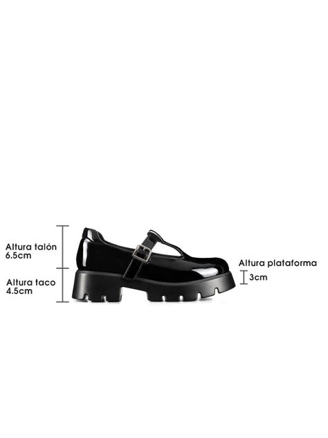 Zapatos Mary Jane Con Taco Casual Charol Mujer Weide GHE30-7