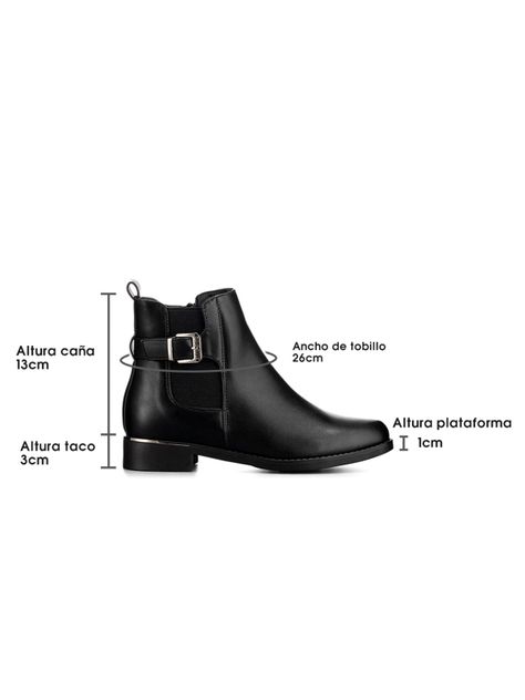 Botin Negro Casual Mujer Weide ZS51-5