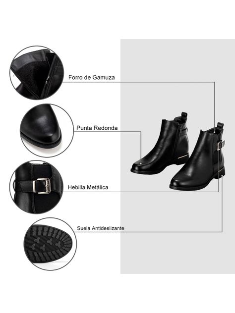 Botin Negro Casual Mujer Weide ZS51-6