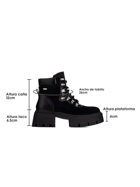 Botin Negro Casual Mujer Weide DH73-5