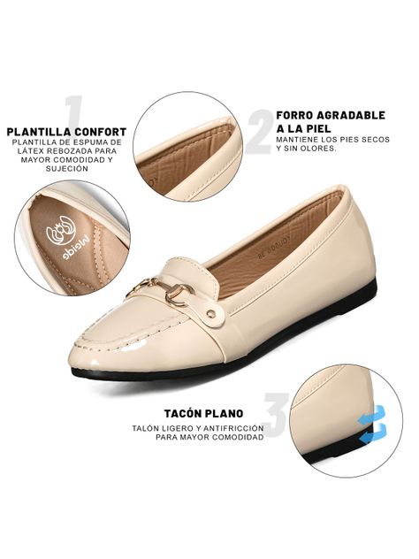Mocasin Casual Mujer Vintage Clasico Charol Weide YOU508-4