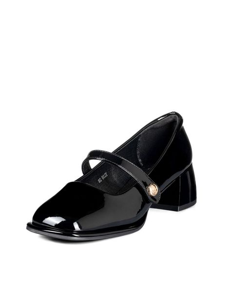 Zapato Mary Jane Negro Charol Elegante Mujer Weide YL56-0