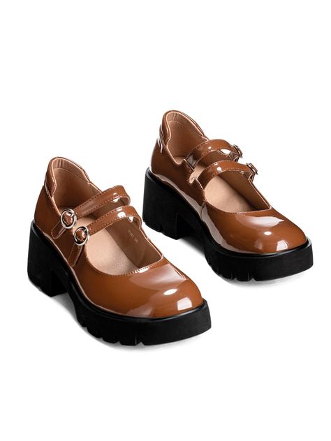 Zapatos Taco Mary Jane Marron Formal Mujer Weide YL57-4