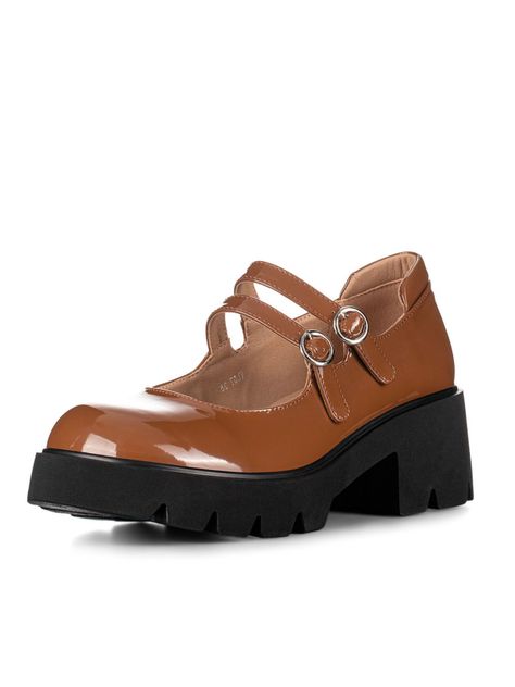 Zapatos Taco Mary Jane Marron Formal Mujer Weide YL57-0