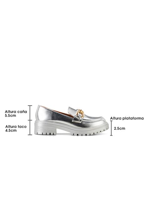 Zapato Taco Plateado Casual JN20 Weide-4