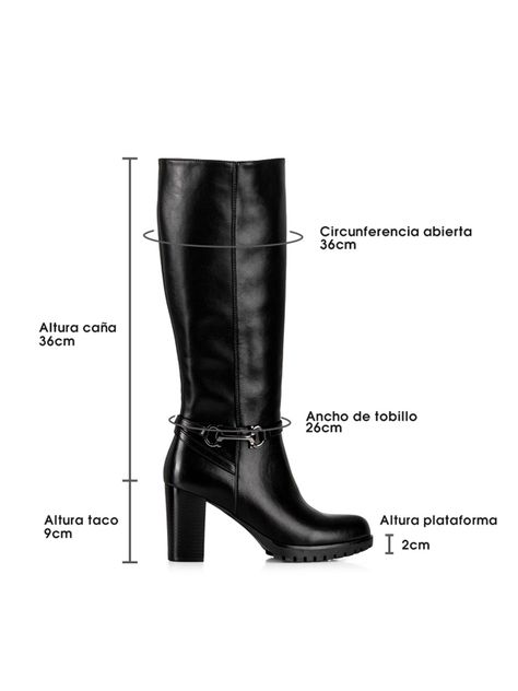 Bota Negro Casual Mujer Weide QBM01-6