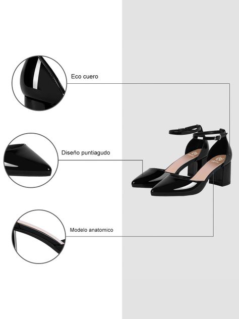 Zapato Taco Alto Negro Fiesta Mujer Weide GH63-6