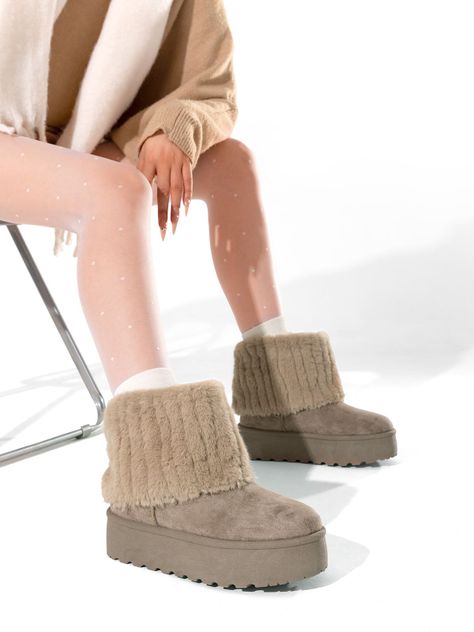 Botin Casual Mujer Vintage Moda Gamuza Con Felpa Weide SL23-1