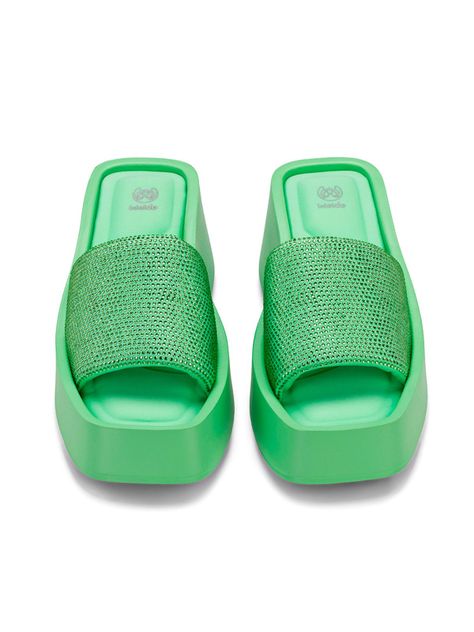 Sandalia Plataforma Verde Casual YJ31 Weide-2