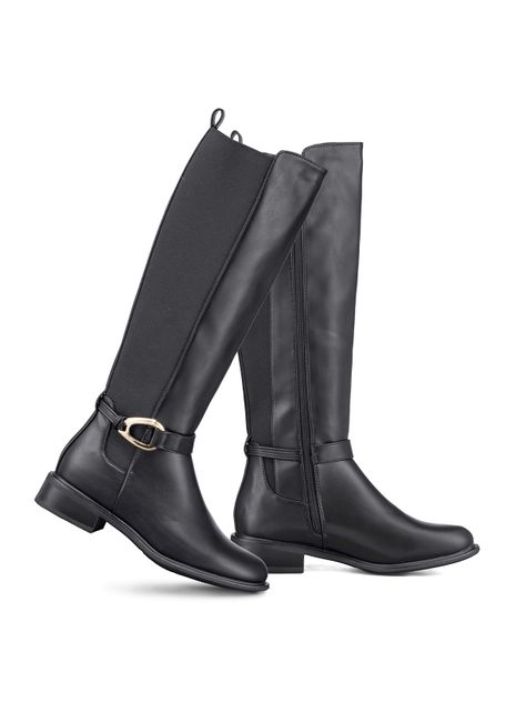 Bota Larga Mujer Casual Eco Cuero Moda Clasico Weide ZS70-2