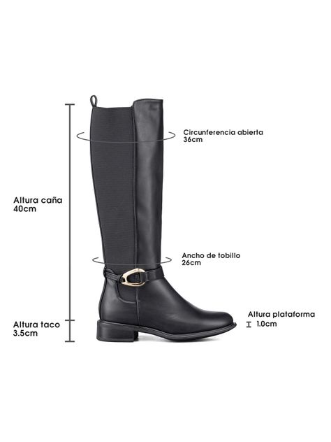 Bota Larga Mujer Casual Eco Cuero Moda Clasico Weide ZS70-3
