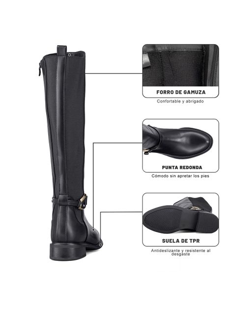 Bota Larga Mujer Casual Eco Cuero Moda Clasico Weide ZS70-5