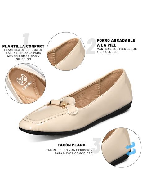 Mocasin Casual Mujer Vintage Charol Plano Weide YOU509-4