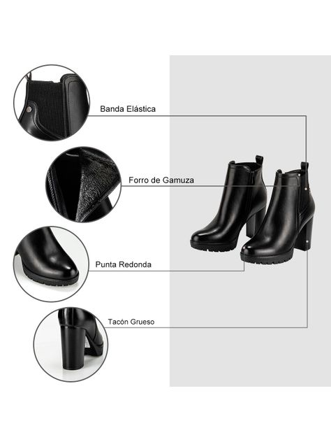 Botin Negro Casual Mujer Weide QBM06-6