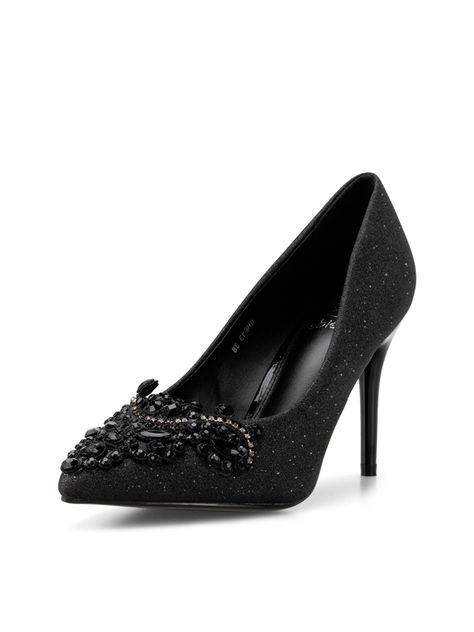 Zapato Taco Alto Negro Fiesta GHE13 Weide-0