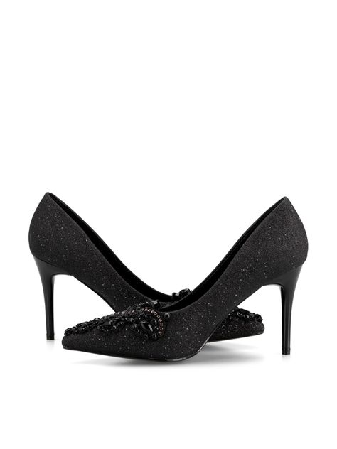 Zapato Taco Alto Negro Fiesta GHE13 Weide-2