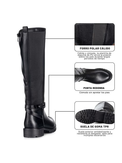 Bota Casual Mujer Vintage Moda Eco Cuero Comodo Weide QBM13-7