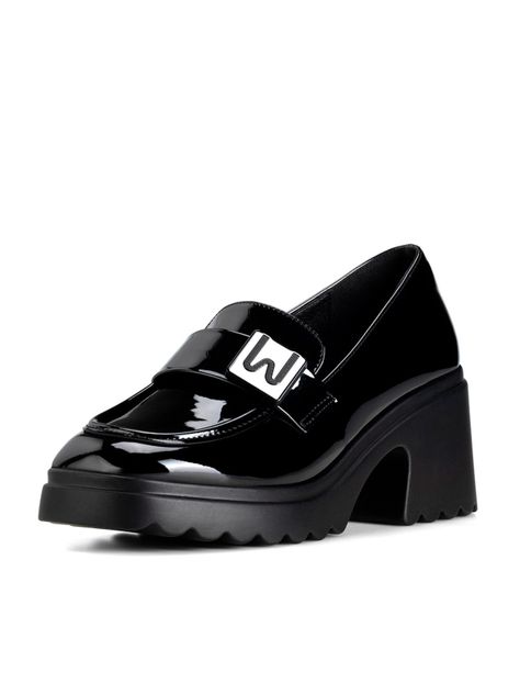 Mocasín Plataforma Negro Casual JN25 Weide-0