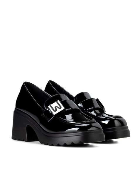 Mocasín Plataforma Negro Casual JN25 Weide-2