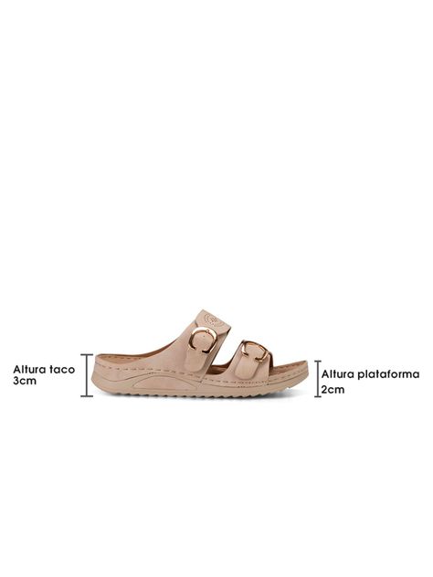Sandalia Plana Casual Mujer Beige Weide JN31-5