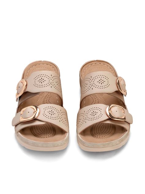 Sandalia Plana Casual Mujer Beige Weide JN31-6