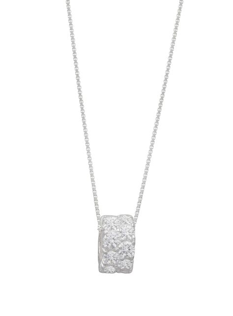 Collar rueda de circones en plata 925-0