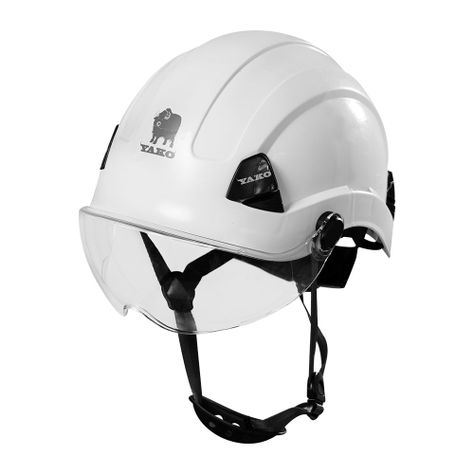 Casco Yako Blanco con visera Steelpro ISP-1