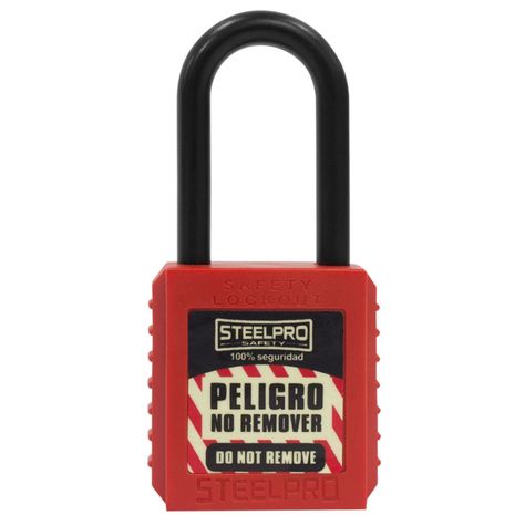 Candado Steelpro Dielectrico Rojo-0