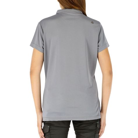 Polera Cooldry QUEBEC Manga corta  Mujer Gris-1