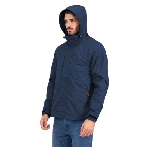 Parka desmontable Quebec Ottawa 3 en 1 Deep Blue-3