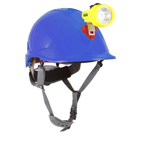 Casco Steelpro Abs Mta Azul Con Portalámpara Full-0