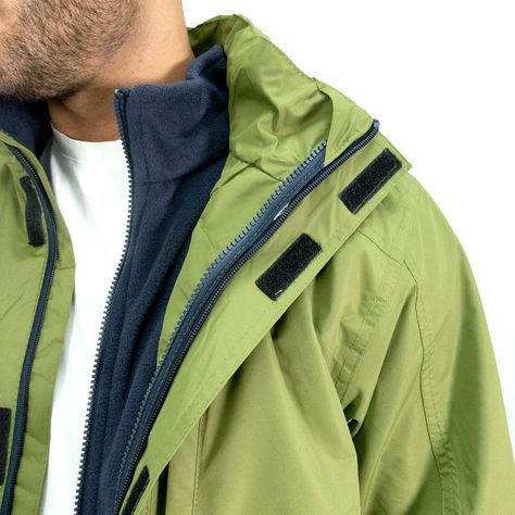 Parka Desmontable Quebec Ottawa 3 en 1 Verde Oliva-6
