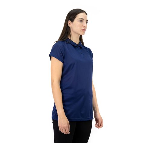 Polera Cooldry Quebec Manga corta Azul Mujer-1